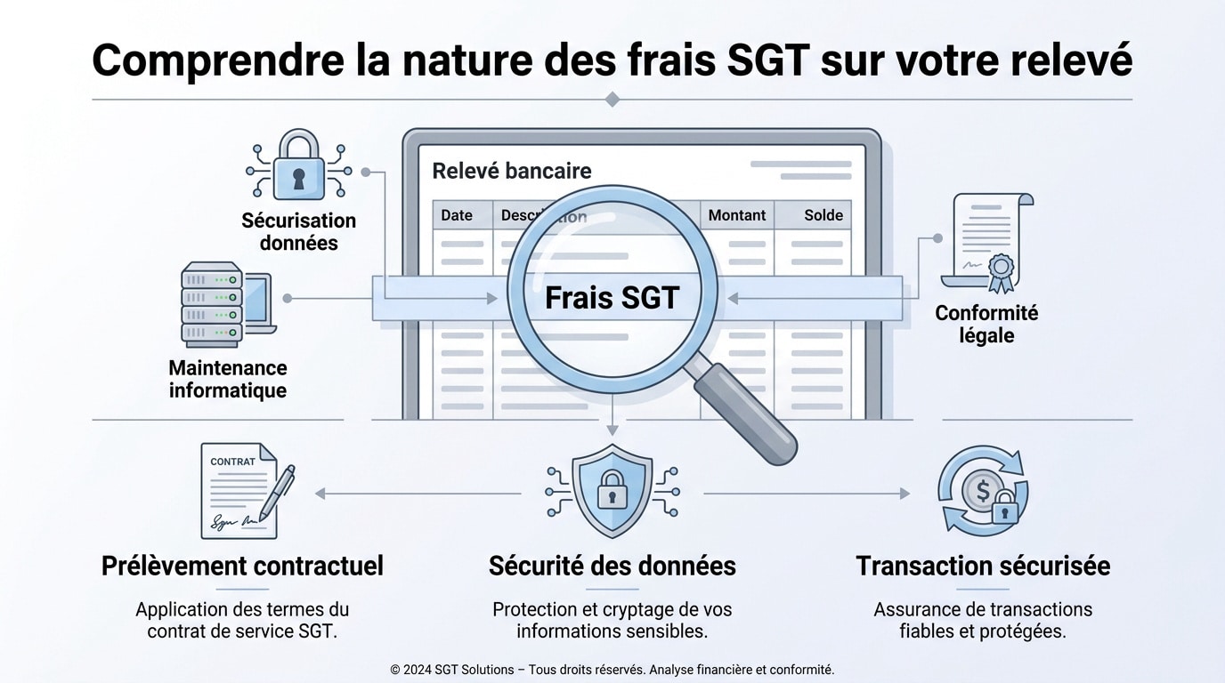 Illustration des frais de gestion et de tenue de compte sur un relevé bancaire