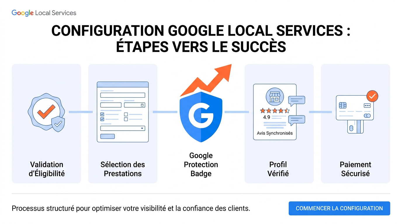 Étapes clés pour configurer un profil Google Local Services professionnel et vérifié