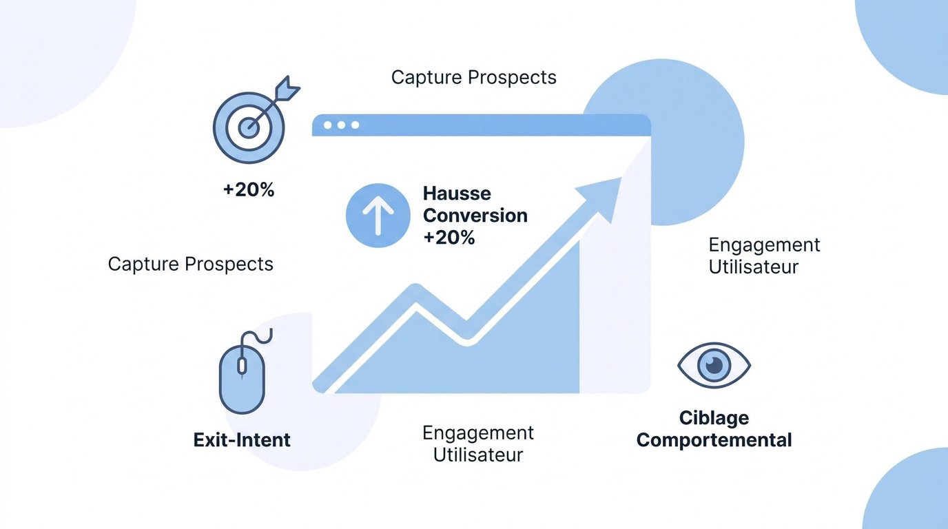 Graphique illustrant la hausse du taux de conversion grâce au ciblage comportemental par overlay