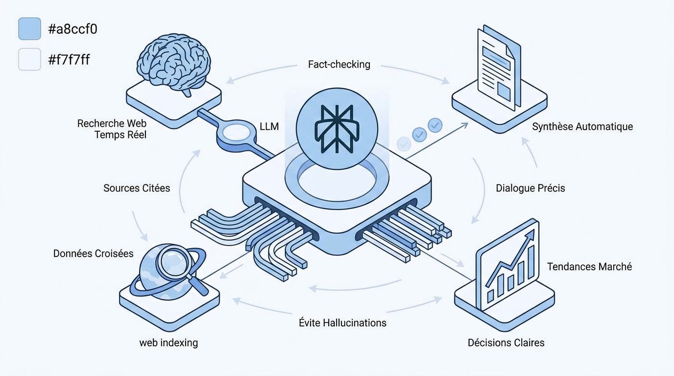 Interface de recherche assistée par intelligence artificielle Perplexity AI